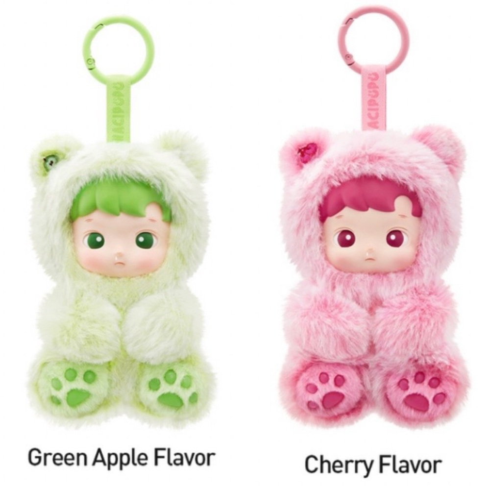 POPMART- Hacipupu Green Apple & Cherry Flavor Plush Keychains